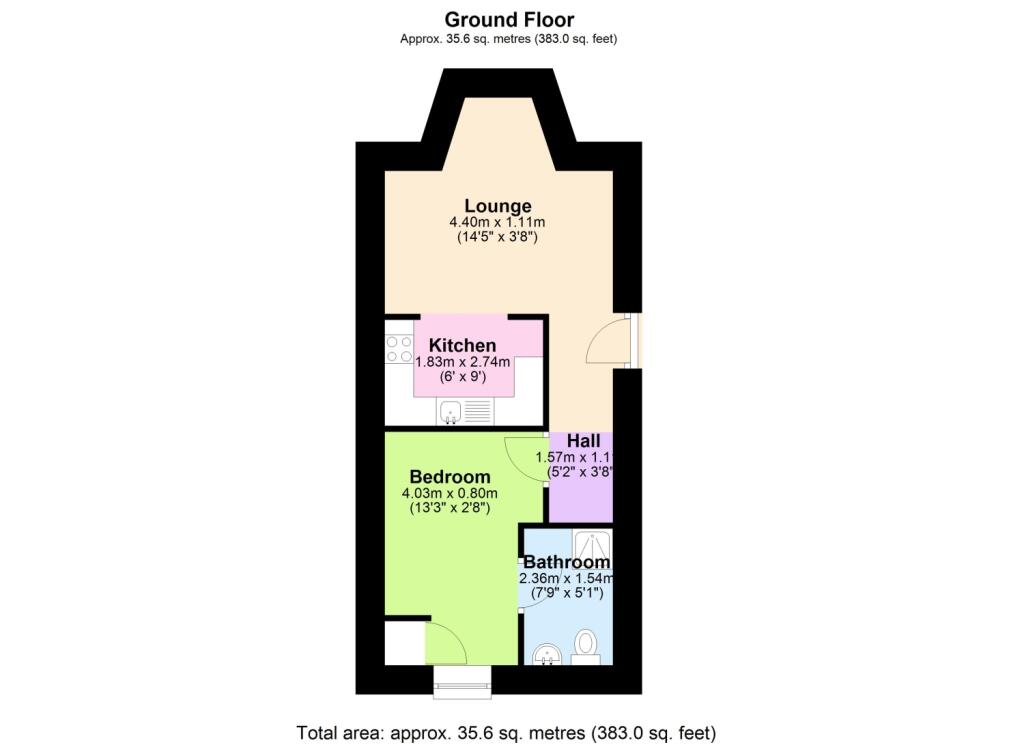 Flat 1, 27 Orchard Gardens, Teignmouth - FLOORPLAN