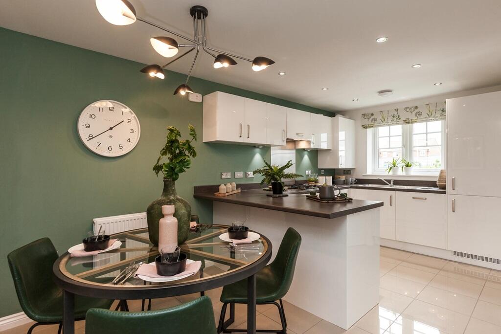 With dining area for more formal seating
