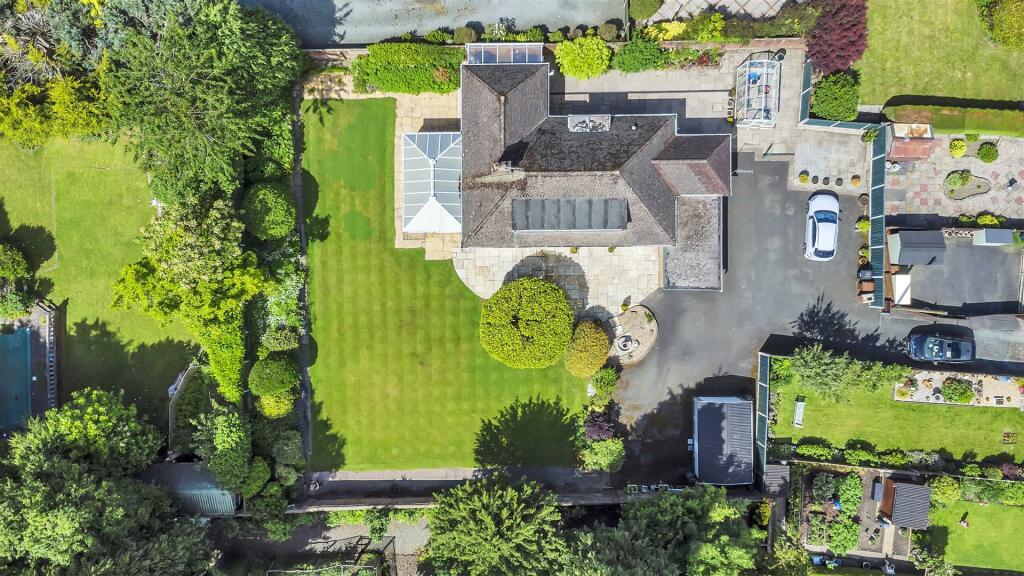 An Aerial View of the Property and its Garden