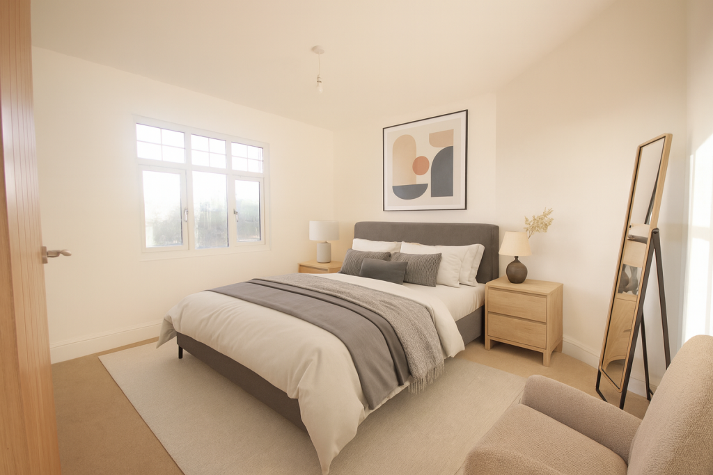 Virtual Staged bedroom