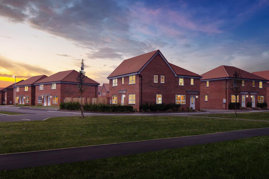 Dusk image of 3 bedroom homes at Meadowburne Place