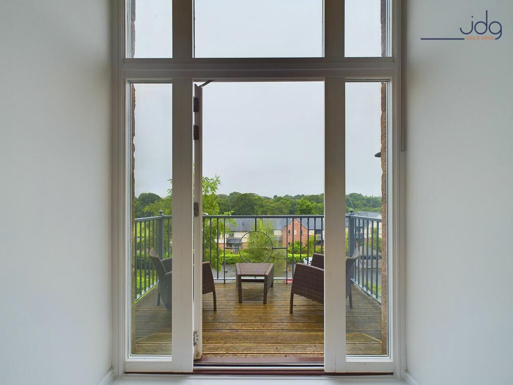 French doors to balcony