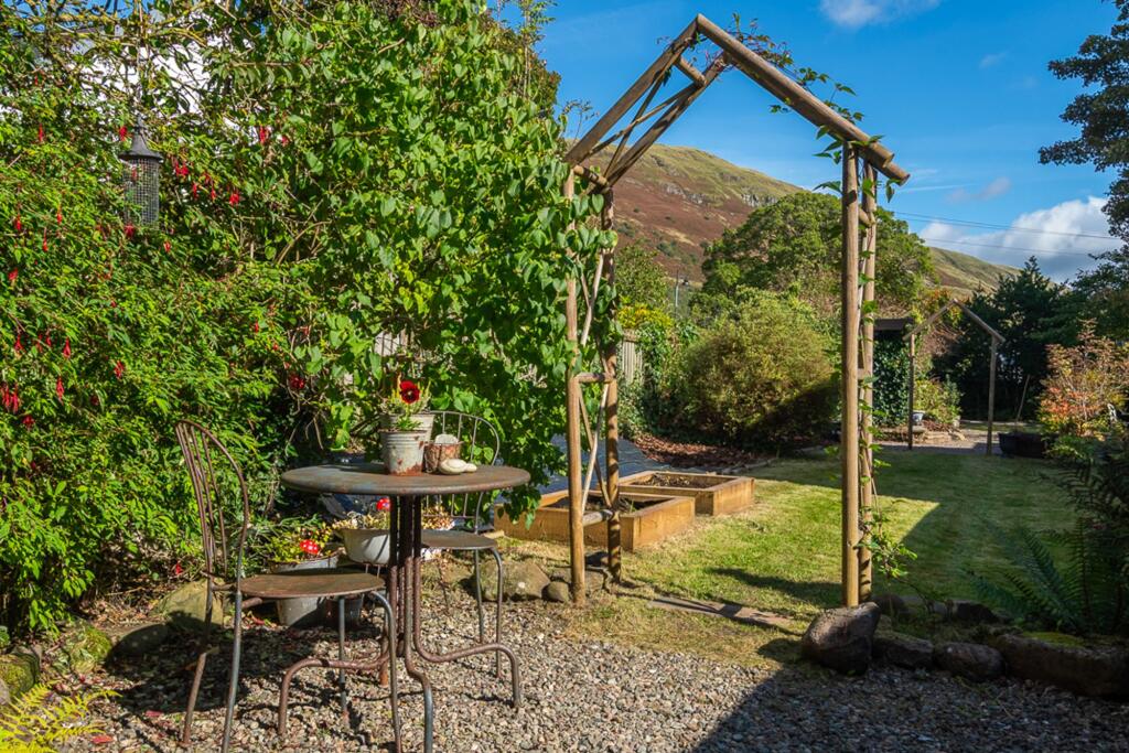 Garden and hill views