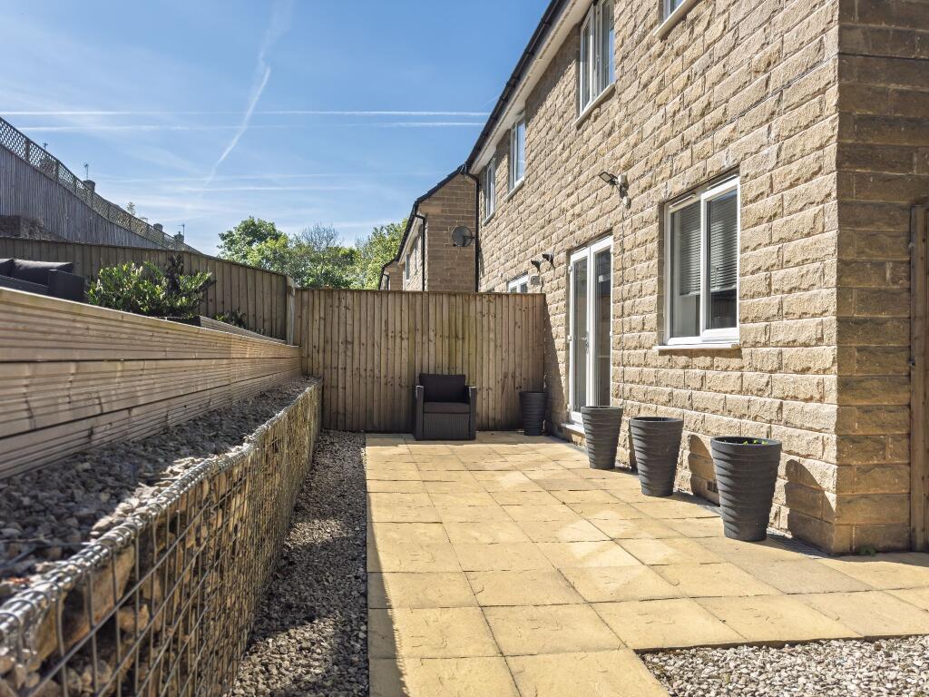 Rear patio seating area