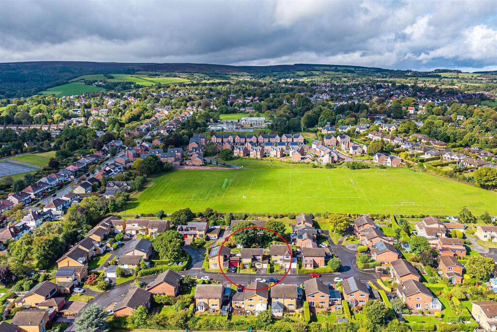 Aerial overview of house and garden