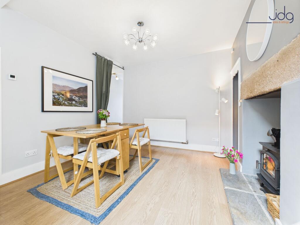 Open plan Kitchen Diner with Log Burner