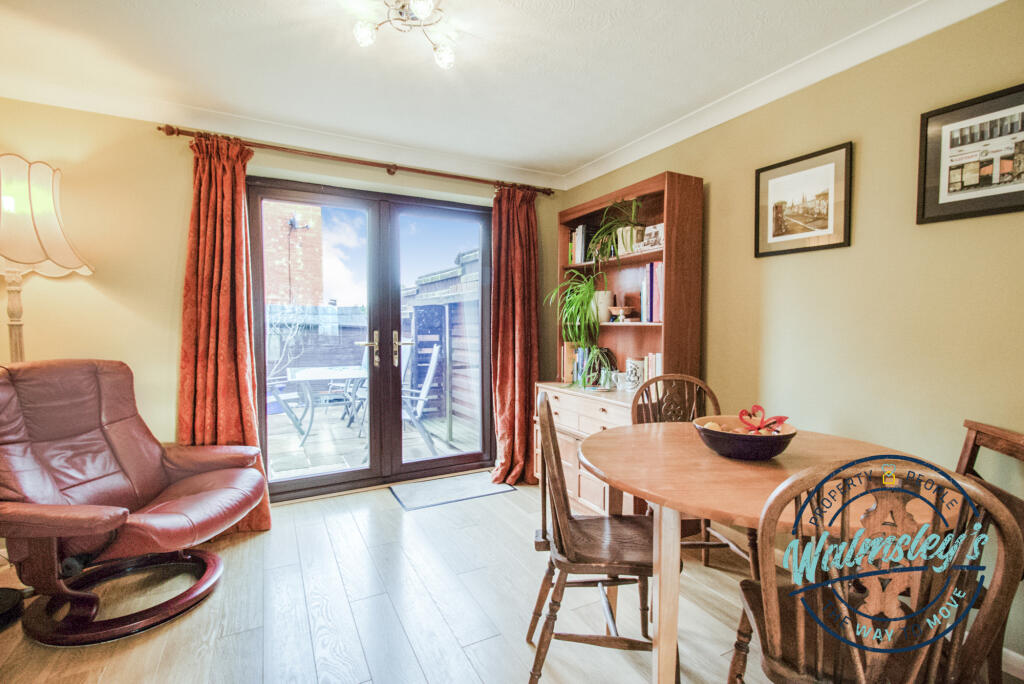 Dining room with French doors to garden