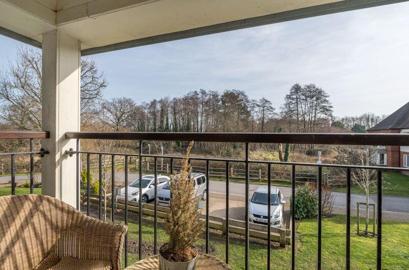 View from balcony towards the woods