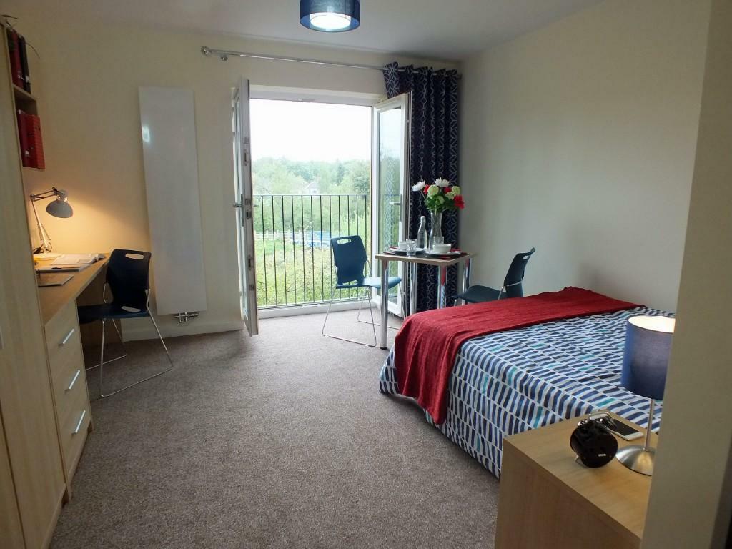 Riverside House Superior Student Studio Apartment, Harborne, backing onto the Bourne Brooke Nature reserve