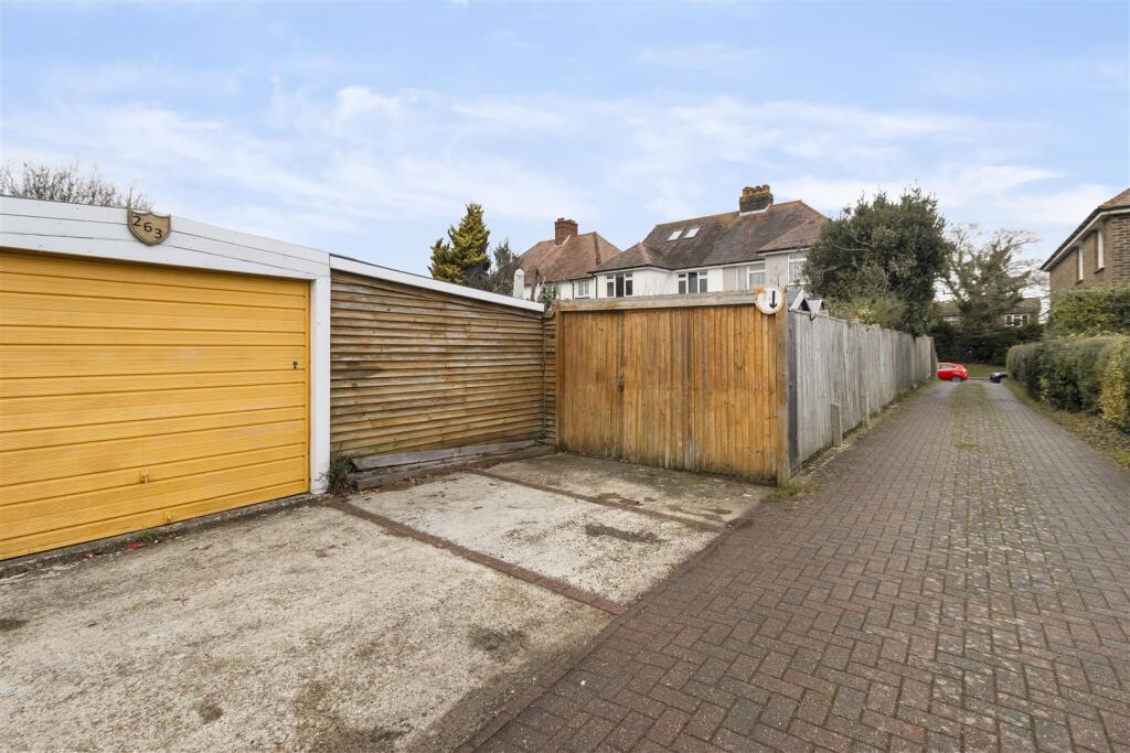 Garage and parking area