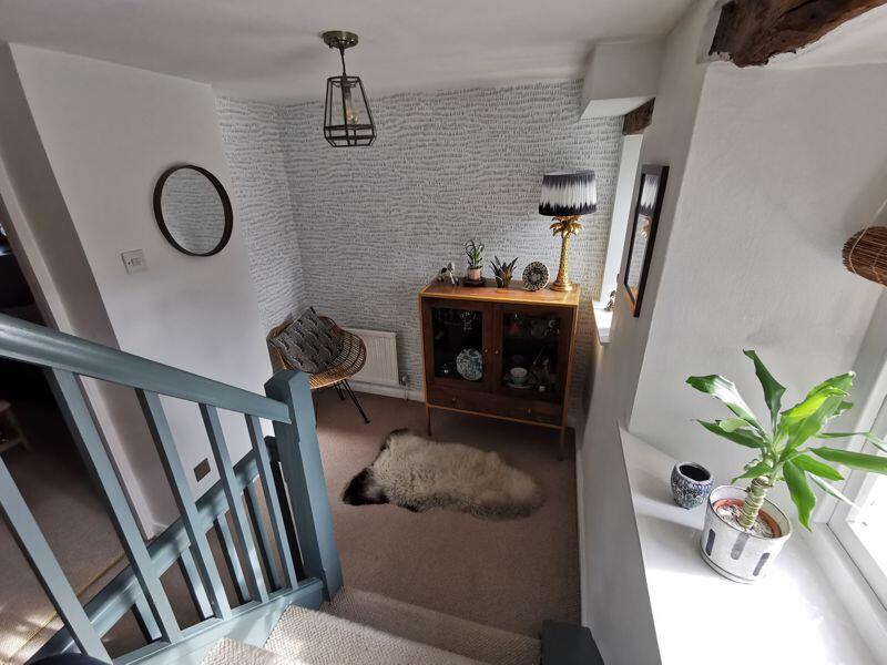 Stairs down to first floor