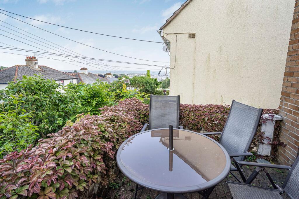 Patio area with views