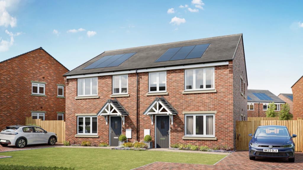 Computer generated image of 4 bedroom homes at Sampson Green