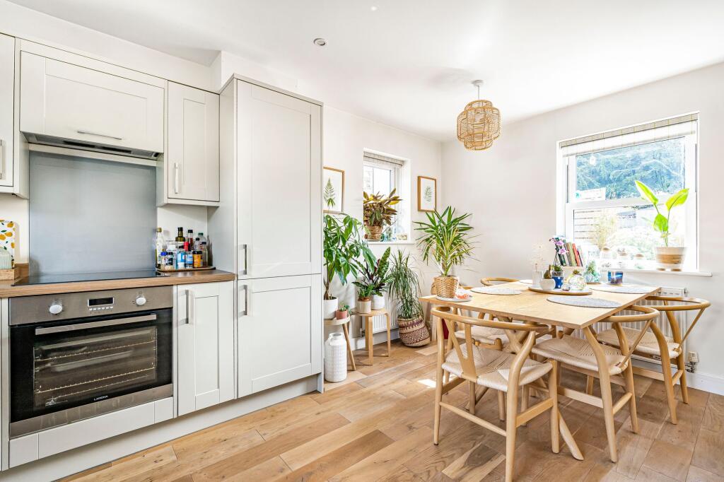 Kitchen into dining area