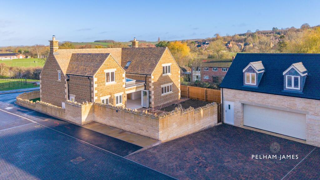 Rear Aspect, Driveway &amp; Garage, Osprey House, Medbourne