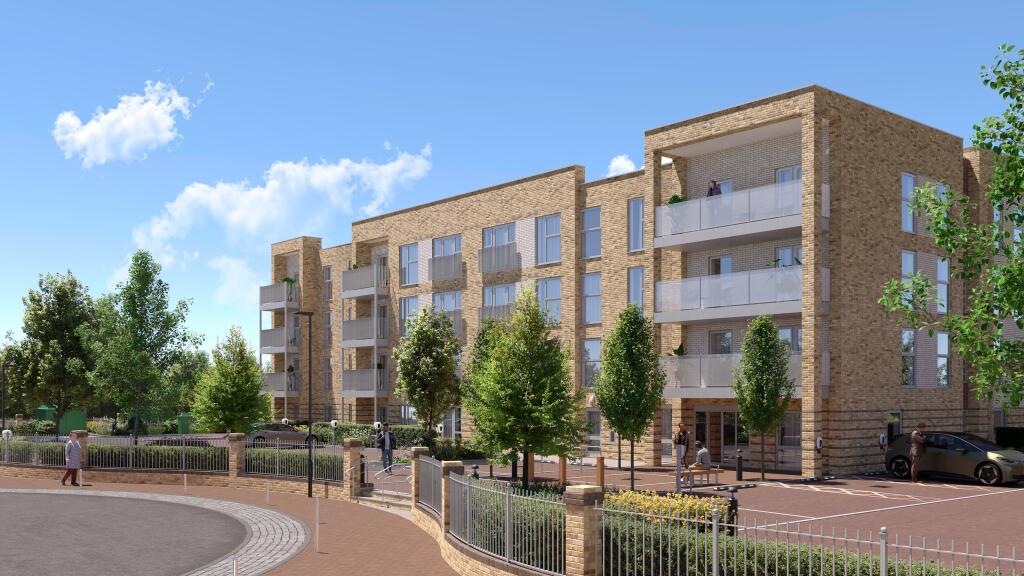 Artist impression: Front entrance and car parking  