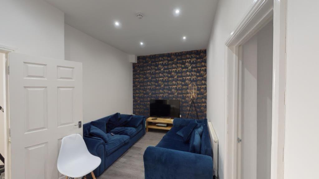 A stylish and inviting large modern living room...