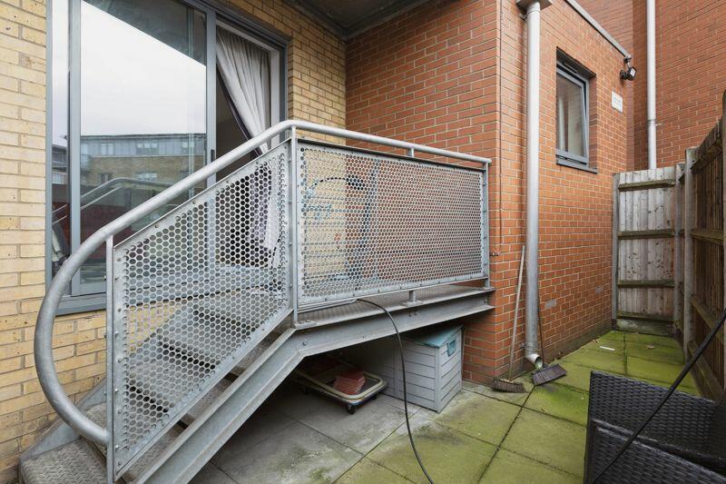 Balcony and steps to patio