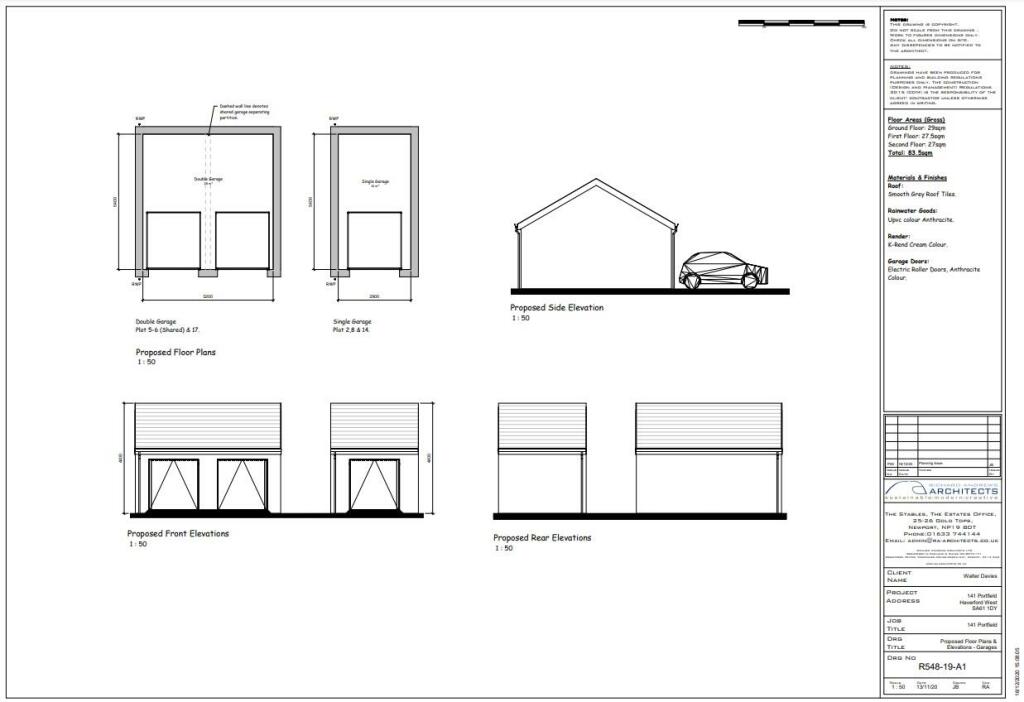 Proposed Plans - Garage - Plot 14.jpg