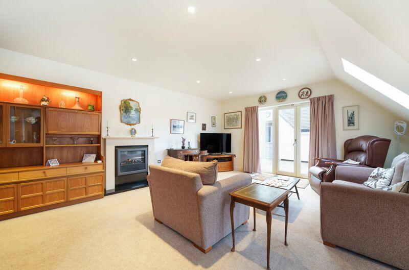 Living room through to roof terrace