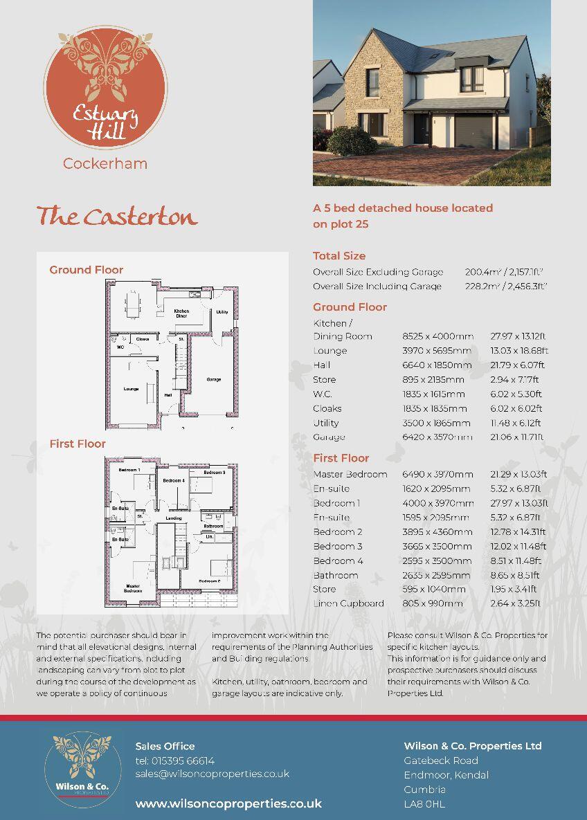 PLOT 25 Estuary Hill, Cockerham LA2 