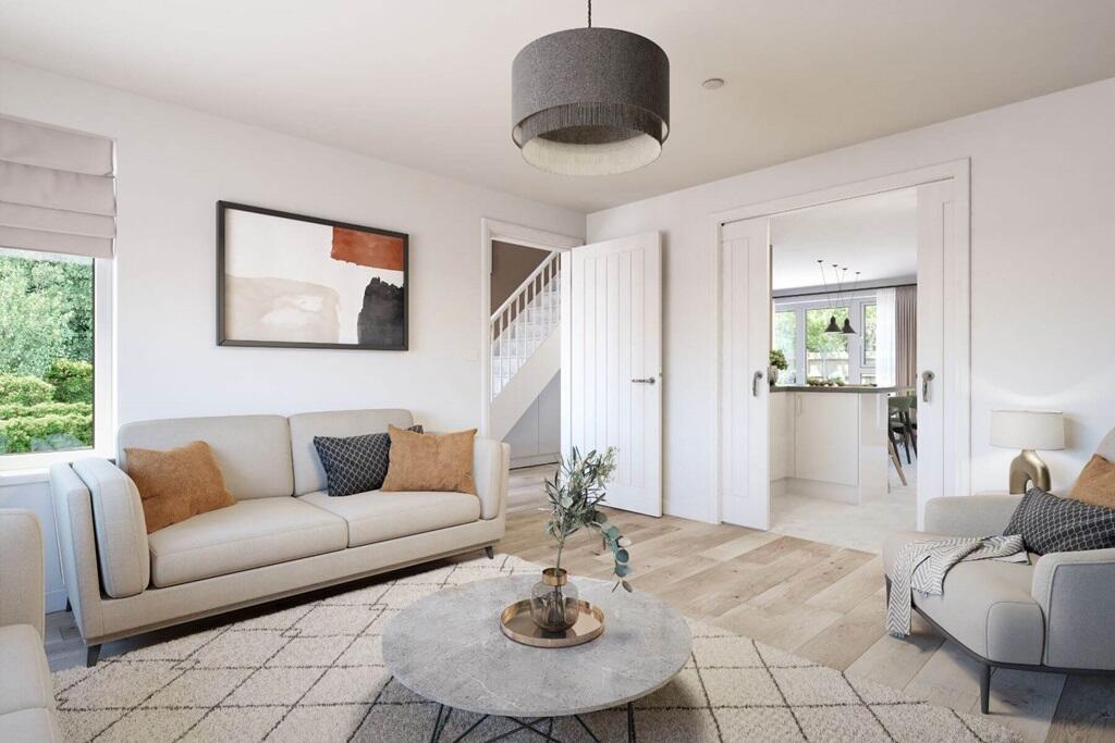 Pocket doors create a fully open-plan ground floor