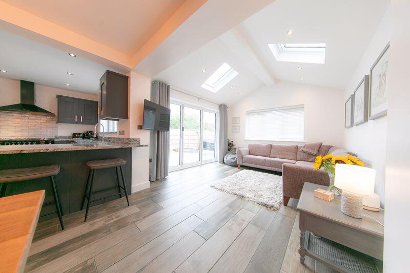 Rear living space and kitchen