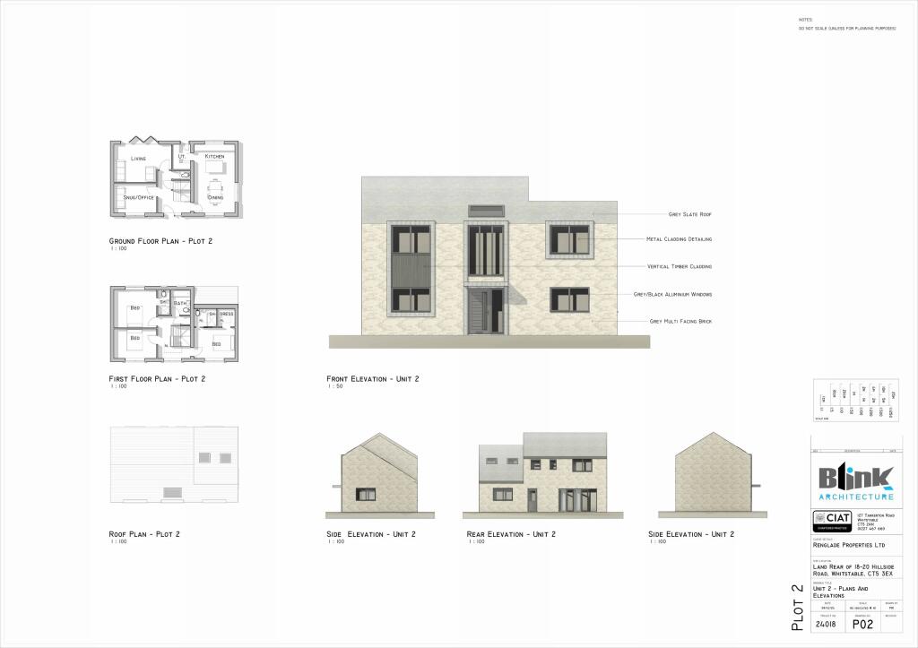 24018 - P02 - Plot 2 - Plans And Elevations- A1