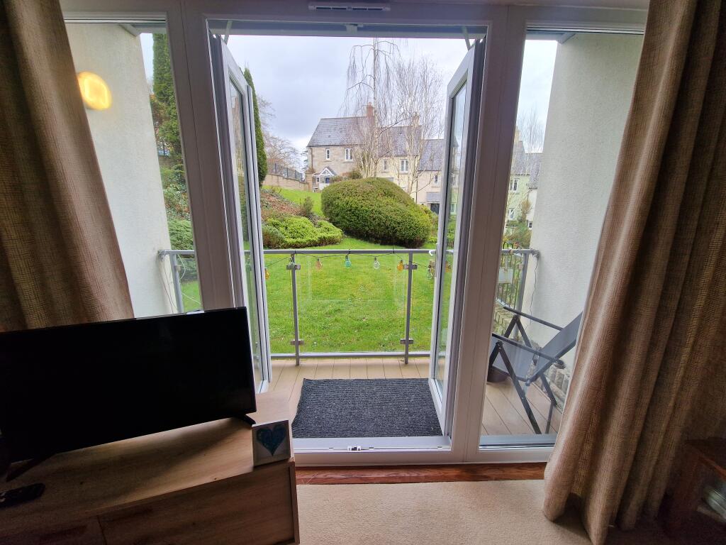 Outlook through French Doors on to Patio