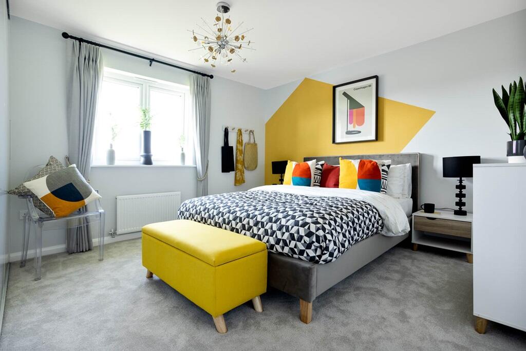 The main bedroom also has space for built in wardrobes