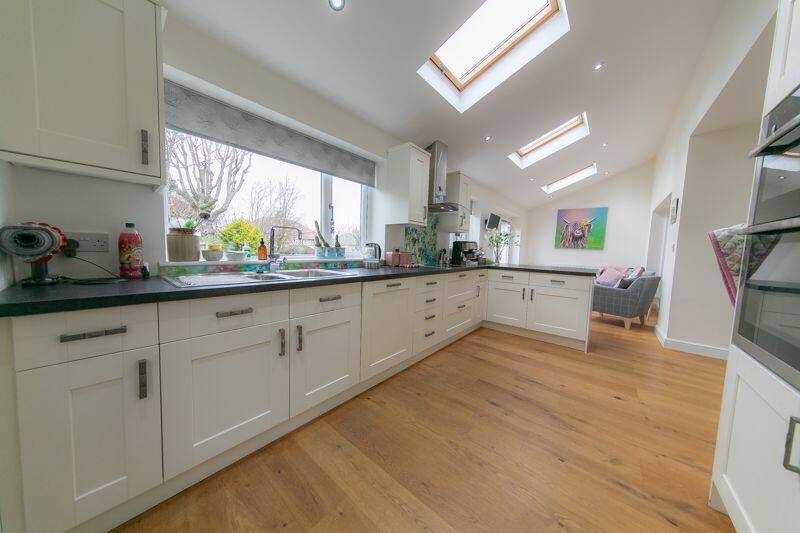 Open plan kitchen, living and dining ...