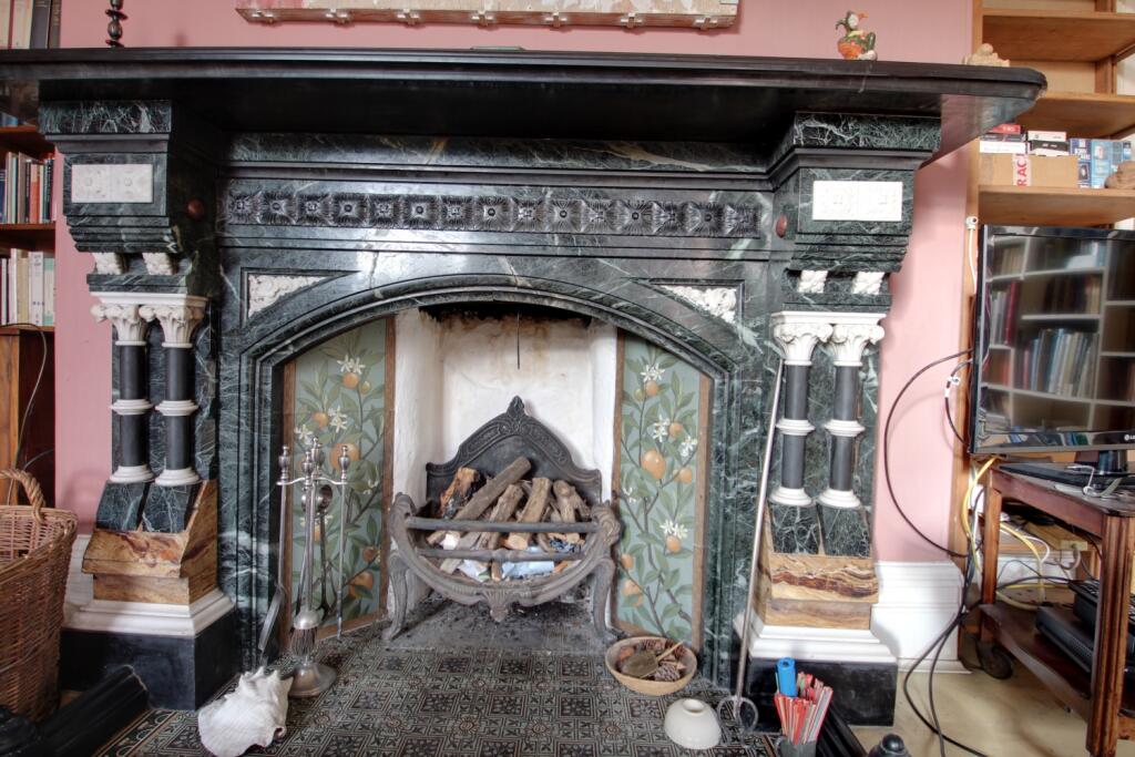 Living room fireplace