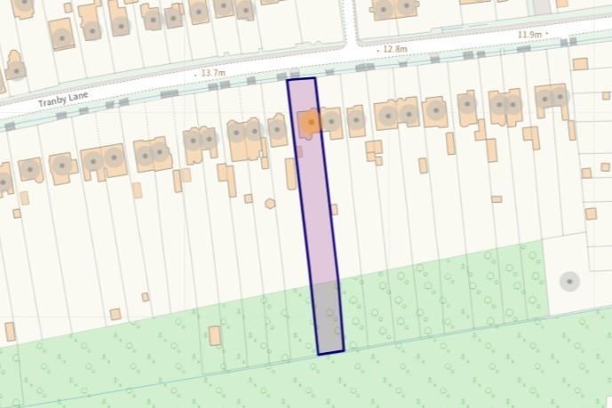 Aerial view of the property / land boundary