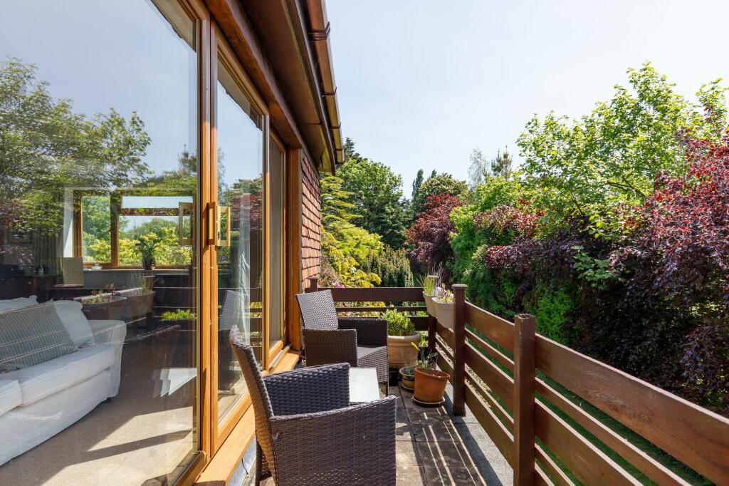 Balcony with views towards South Downs