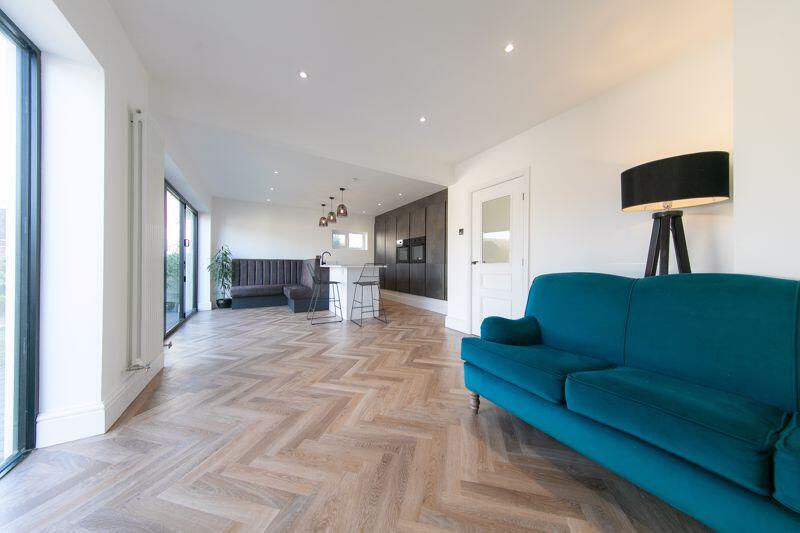 Open plan kitchen, living and dining ...