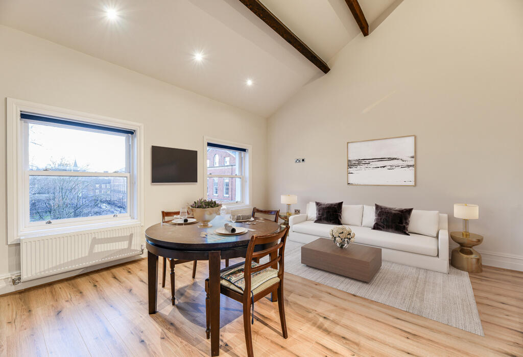 Open plan kitchen  living