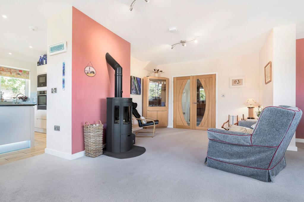 Living room into kitchen