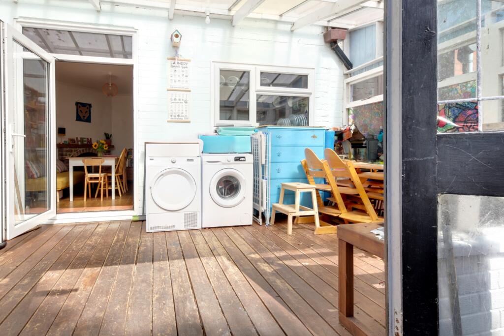 sun room and  utility area  