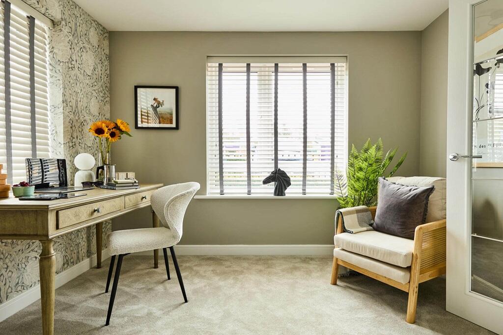 The lounge also features space perfect for working from home or a cosy reading corner