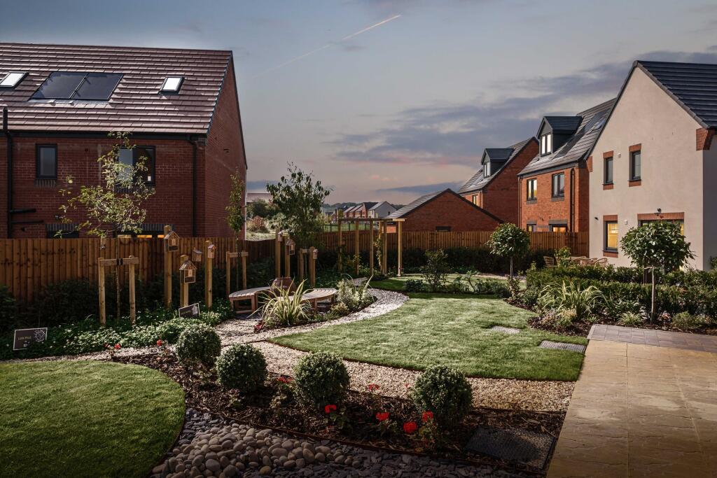 Scarlet View in Telford Sales arena show home garden