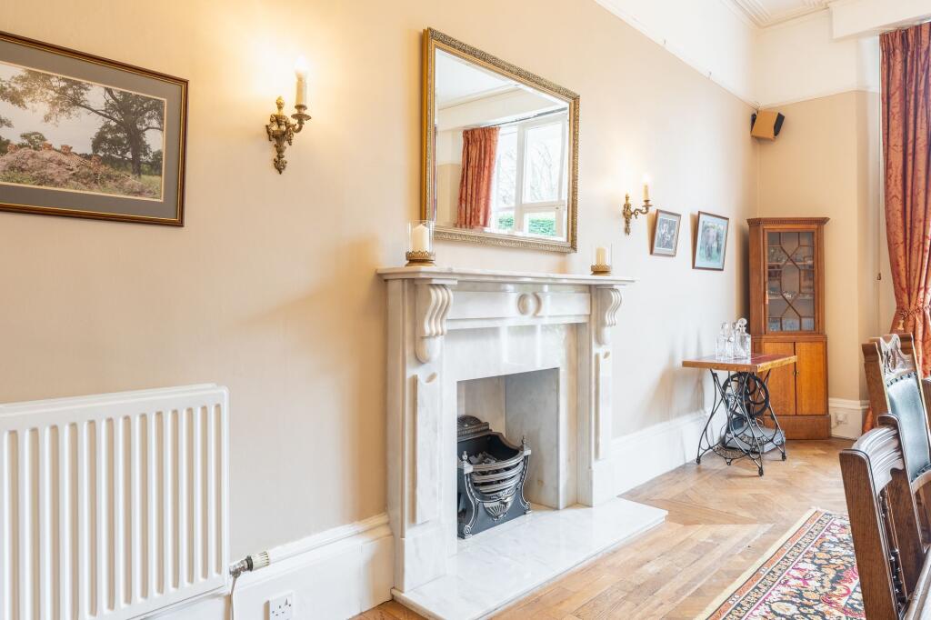 Feature dining room fireplace