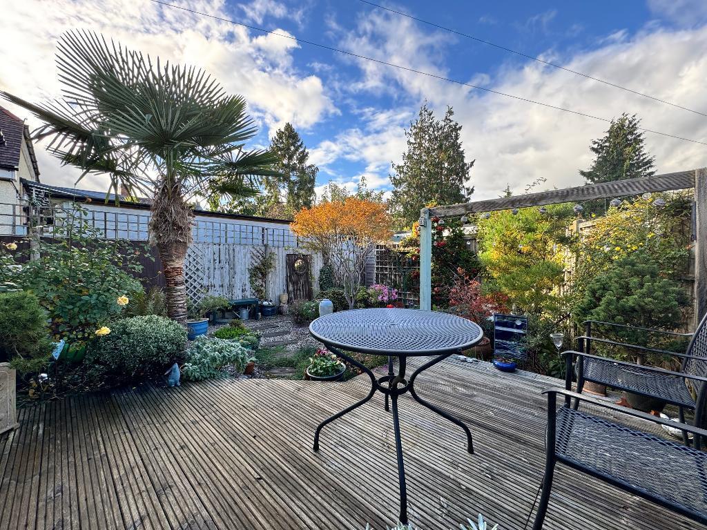 Raised deck with seating