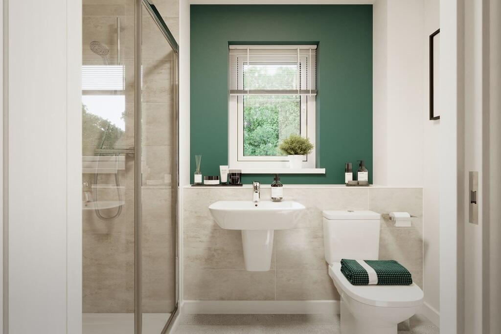 The main bedroom has it's own en-suite shower room