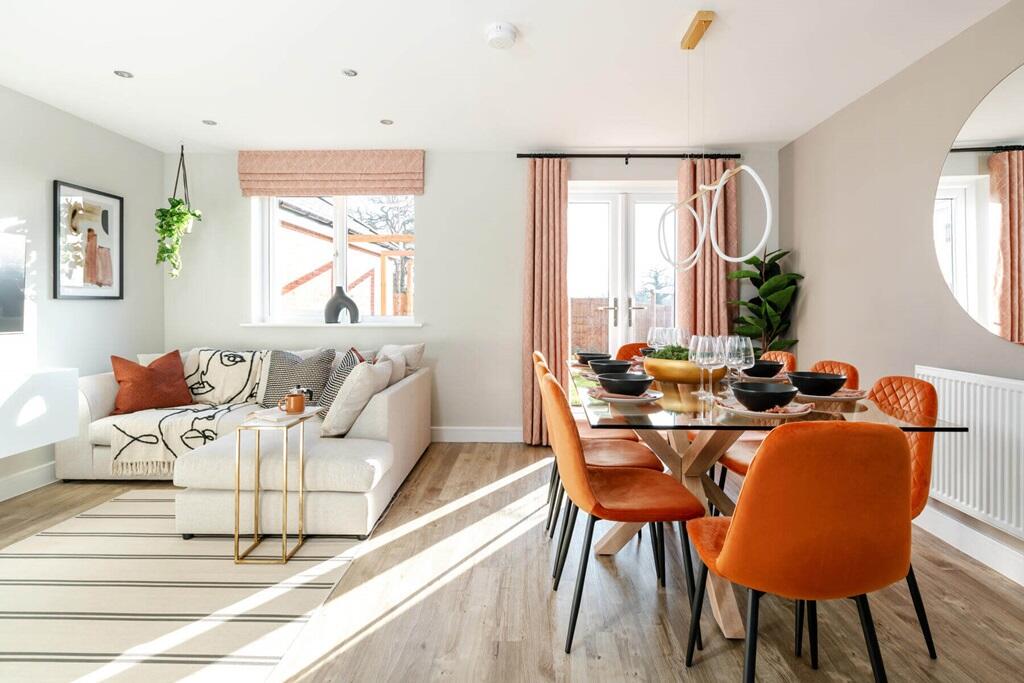 A bright and airy lounge/diner forms the heart of the home