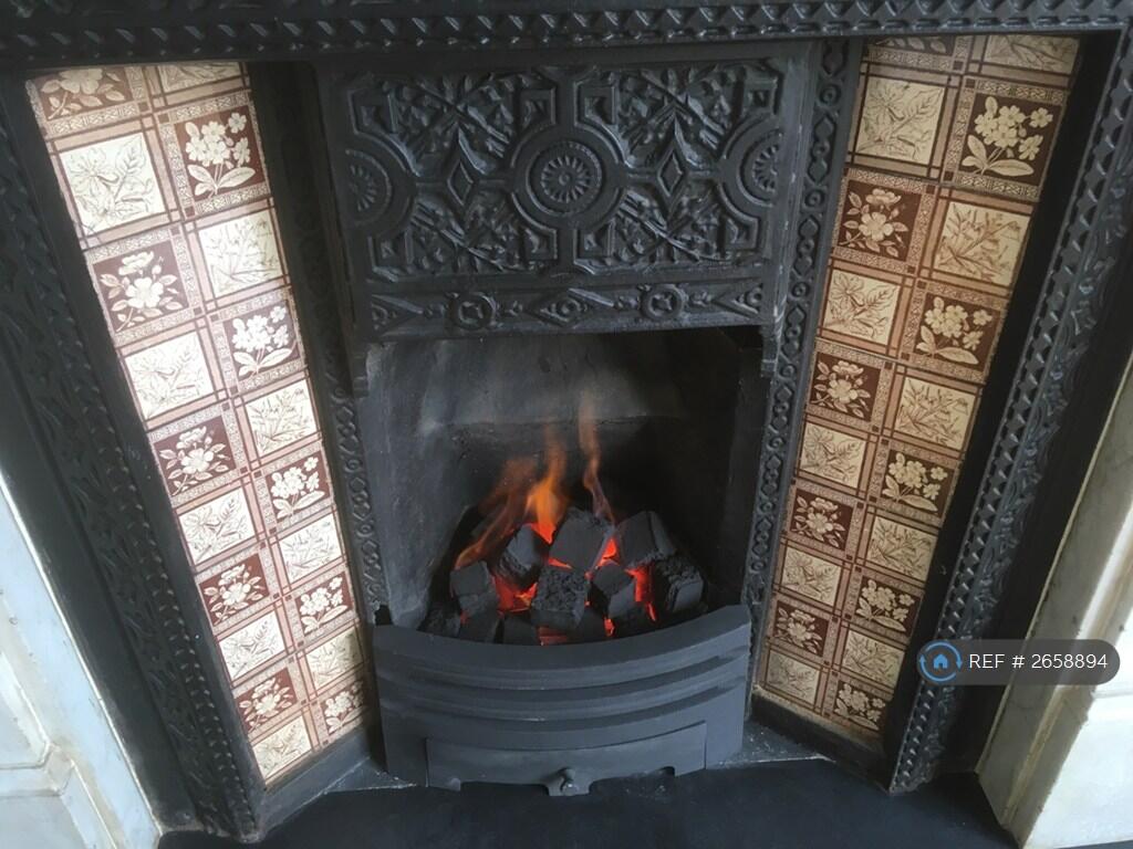 Blazing Embers From The Fireplace