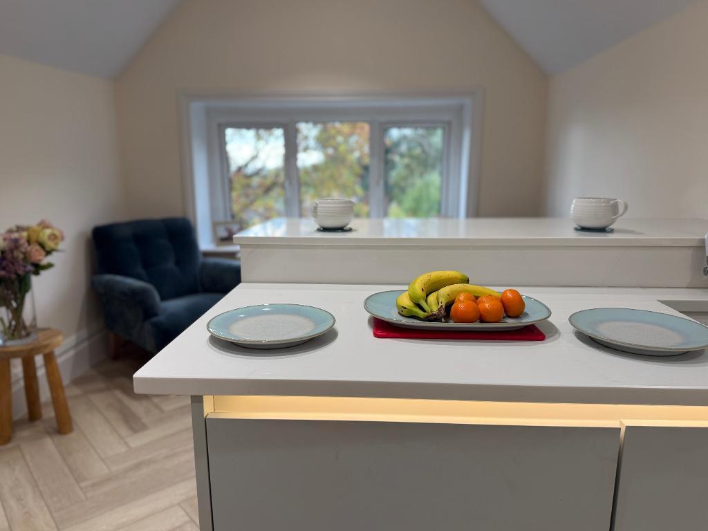 Elegant breakfast bar and views