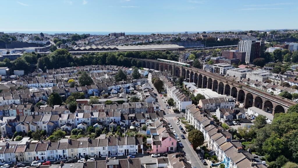 Arial sea and viaduct