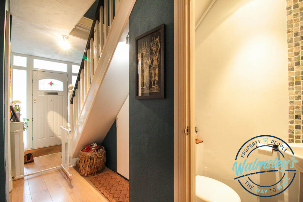 Hallway with understairs cloakroom