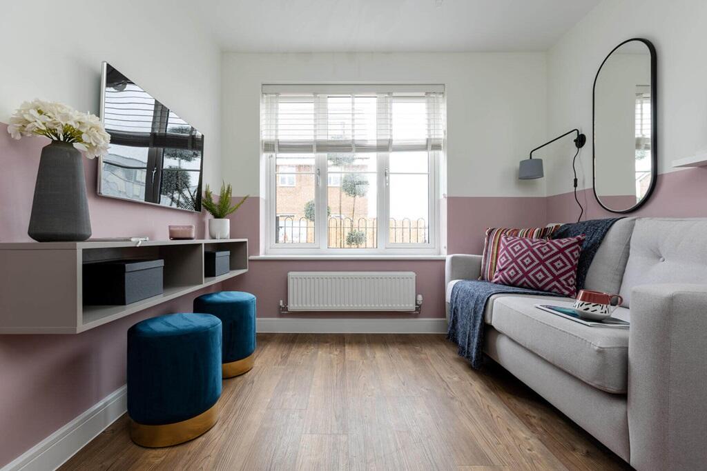 A third reception room could be used as a home office or family room