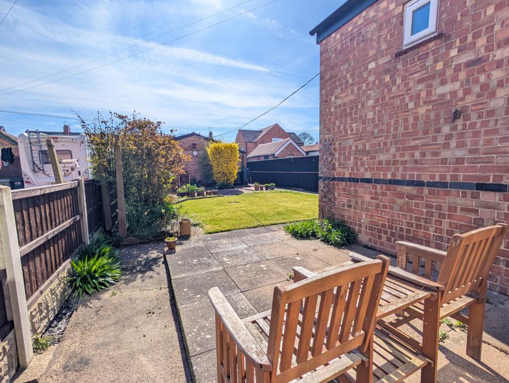 rear patio and garden